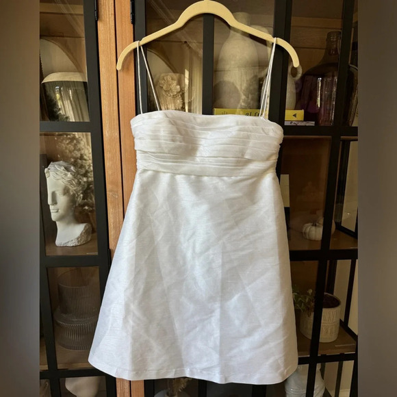 By Watters Ivy wedding dress mini a-line reception square neckline lined bride - Picture 9 of 9